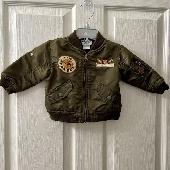Boyz Wear By Nannette Bomber Jacket 18M Top Gun Air Patrol Olive Green Fly Boy - Picture 3 of 10